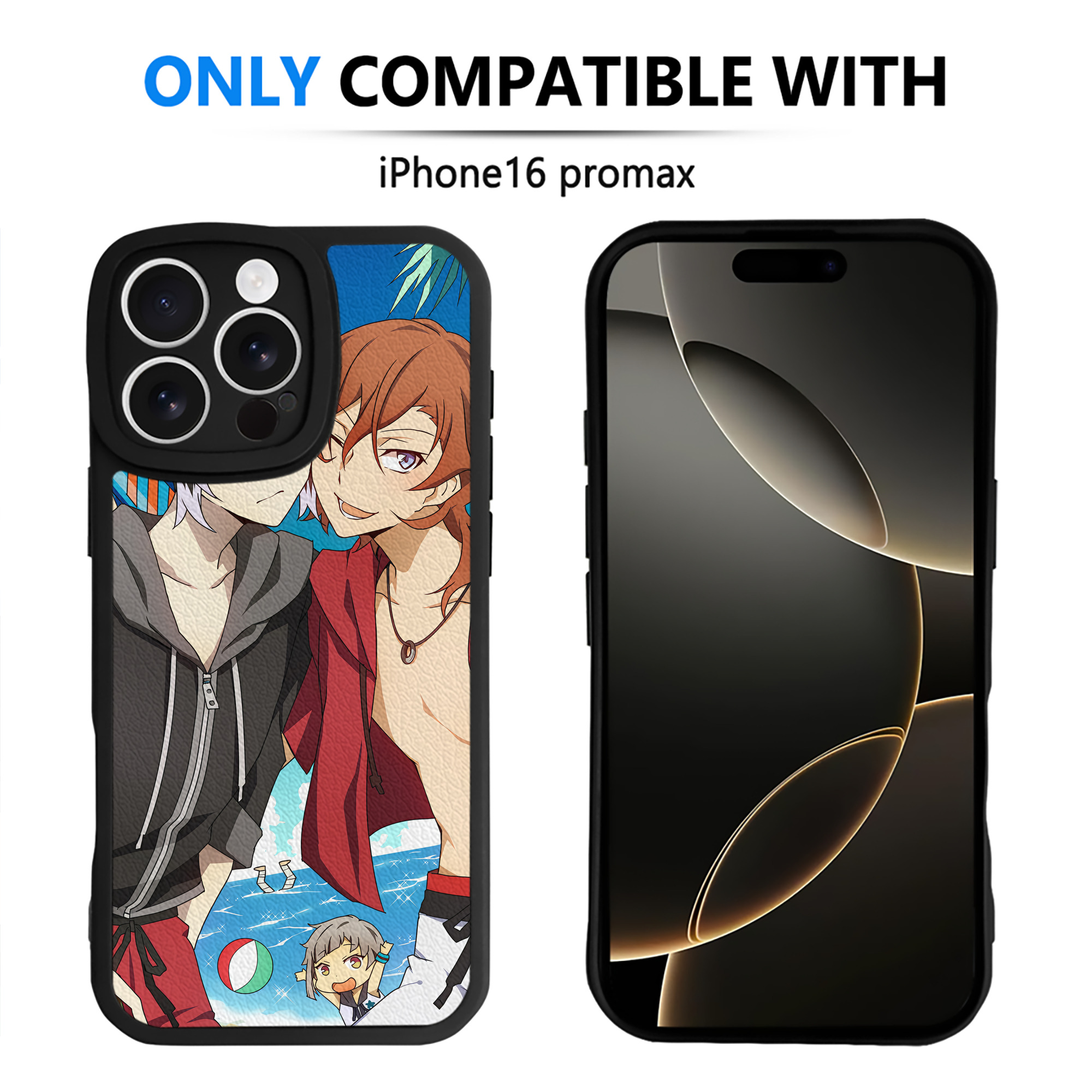 （画像用） 文豪ストレイドッグス Bungo Stray Dogs 【iPhone 16シリーズ対応】シリコンスマホケース（レザー調） 材質：シリコン